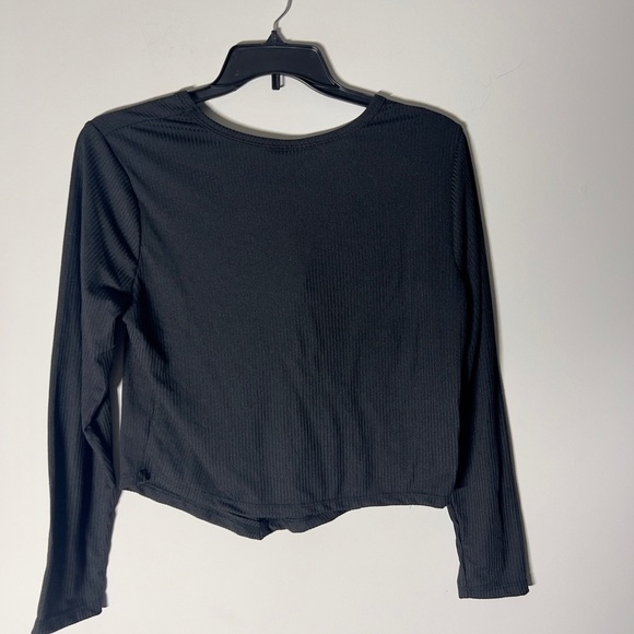 Just Polly Trendy Plus Size V-Hem Ribbed Top 2X New with tag, long sleeve shirt - Picture 4 of 5
